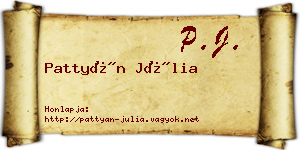 Pattyán Júlia névjegykártya